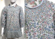Vintage 70s/80s Kids Calico Prairie Cottagecore Dress Size 3