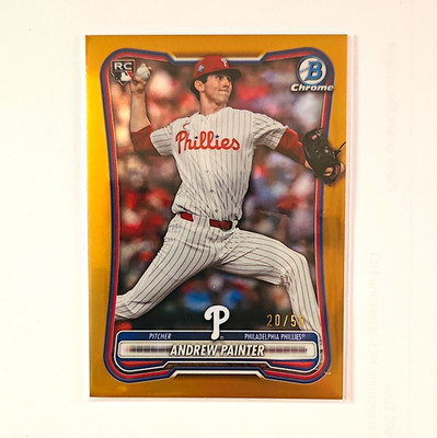 Topps 2021 Bowman Draft Andrew Painter Chrome Draft Pick Auto RC Gold /50