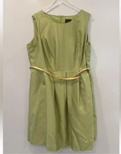 JM Studio by John Meyer Green Twist Front Cocktail Dress Womens Size 20W