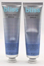 2 X Bliss The Real Peel Detox Peel Off Mask With Moroccan Lava Clay Ne2 Sealed 