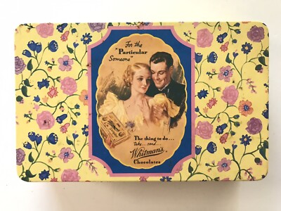Whitman's Candy Sampler Tin Box Limited Edition 1992 150th Anniversary Trinkets