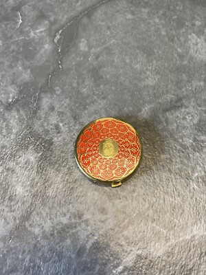 Vintage Coty USA All Brass Compact Embossed Design