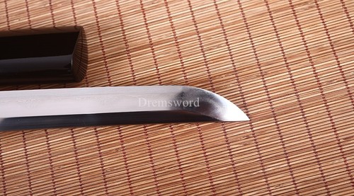 Hoja de flor grabada espada samurai japonesa Katana templada de arcilla de acero doblada - Imagen 15 de 21