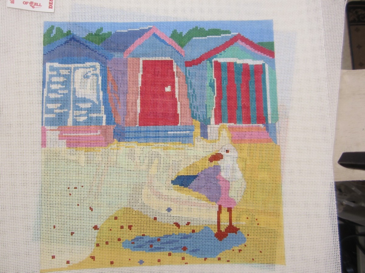 Canvas à Point De Croix - Tug Boat II - Peint à La Main Par Emma Ball - Modèle PEB 007