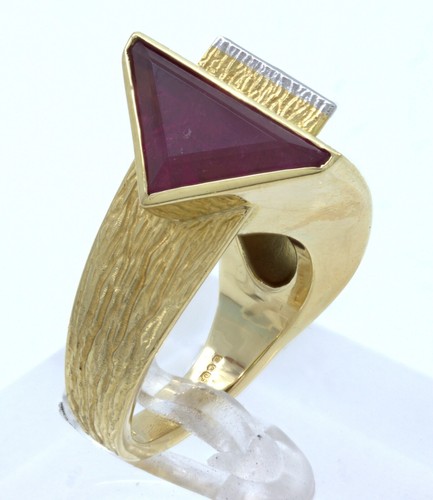Anillo Geoffrey Turk Turmalina, Diamante, Oro Amarillo 18K - Imagen 8 de 12