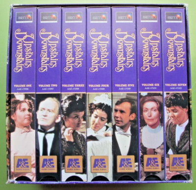 VHS Upstairs Downstairs The Third Season 7 tapes +box A&E Home Video ...