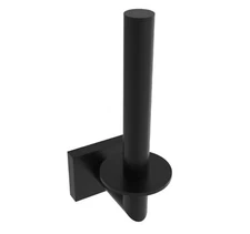 ICO Bath V62085 Volkano Crater Wall Mounted Euro Toilet Paper Holder Matte Black
