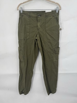 Sonoma Mid Rise Tapered Jogger Pant Women 4 Green Grunge Skater Granolagirl NEW