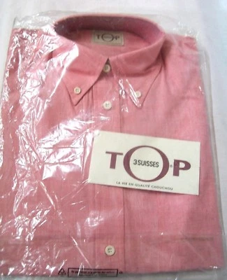Chemise vintage TOP 3SUISSES Col pointes boutonnées. Taille 37/38 Neuve+++ - Photo 1/3