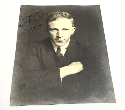 William Brunton Vintage 1914 Hand Signed & Dated Photograph Blind Stamped