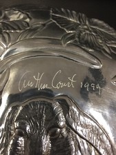 ARTHUR COURT BUNNY ORCHID PLATE SILVER SERVING PLATE reduced 