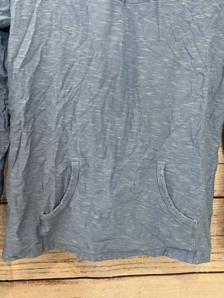 Columbia Blue Hoodie Pocket L/S STRETCH Shirt EUC Women's Size Large - Image 4 of 4