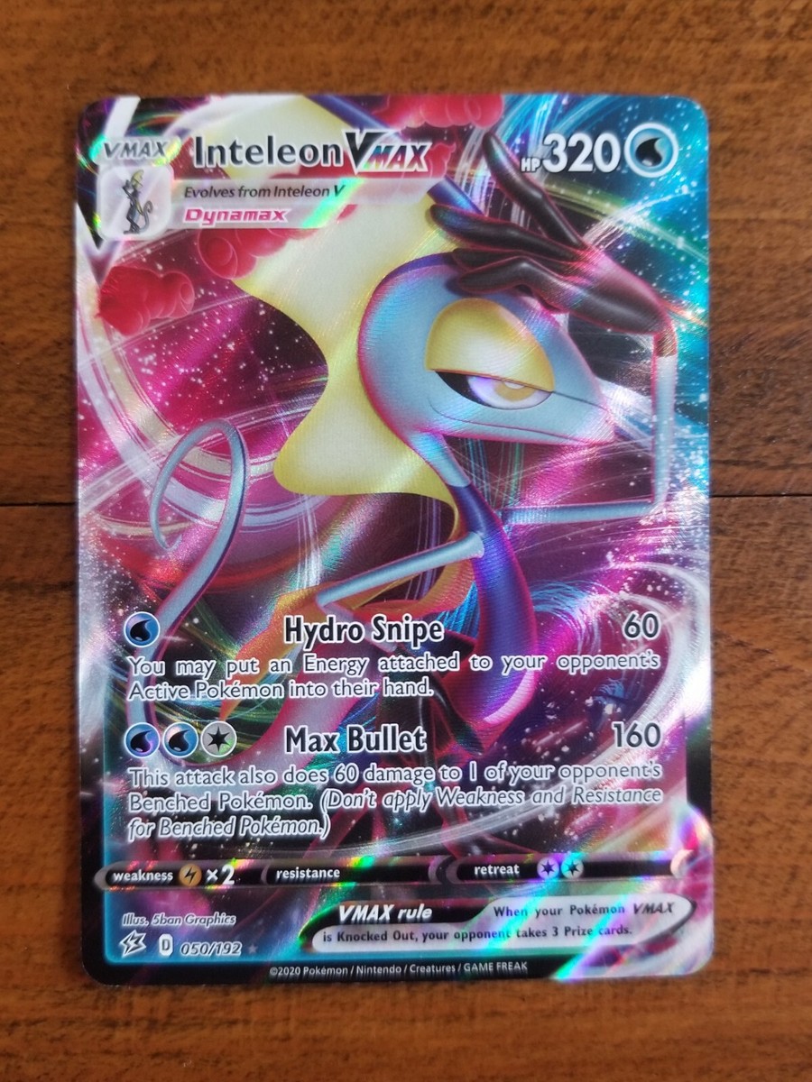 INTELEON VMAX 050/192 Full Art Rebel Clash Pokmon Card Mint/Near Mint INTELEON VMAX 050/192 Full Art Rebel Clash Pokmon Card Mint/Near Mint