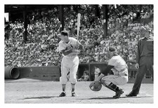 STAN MUSIAL ST. LOUIS CARDINALS BATTING FAMOUS STANCE BASEBALL 4X6 PHOTO