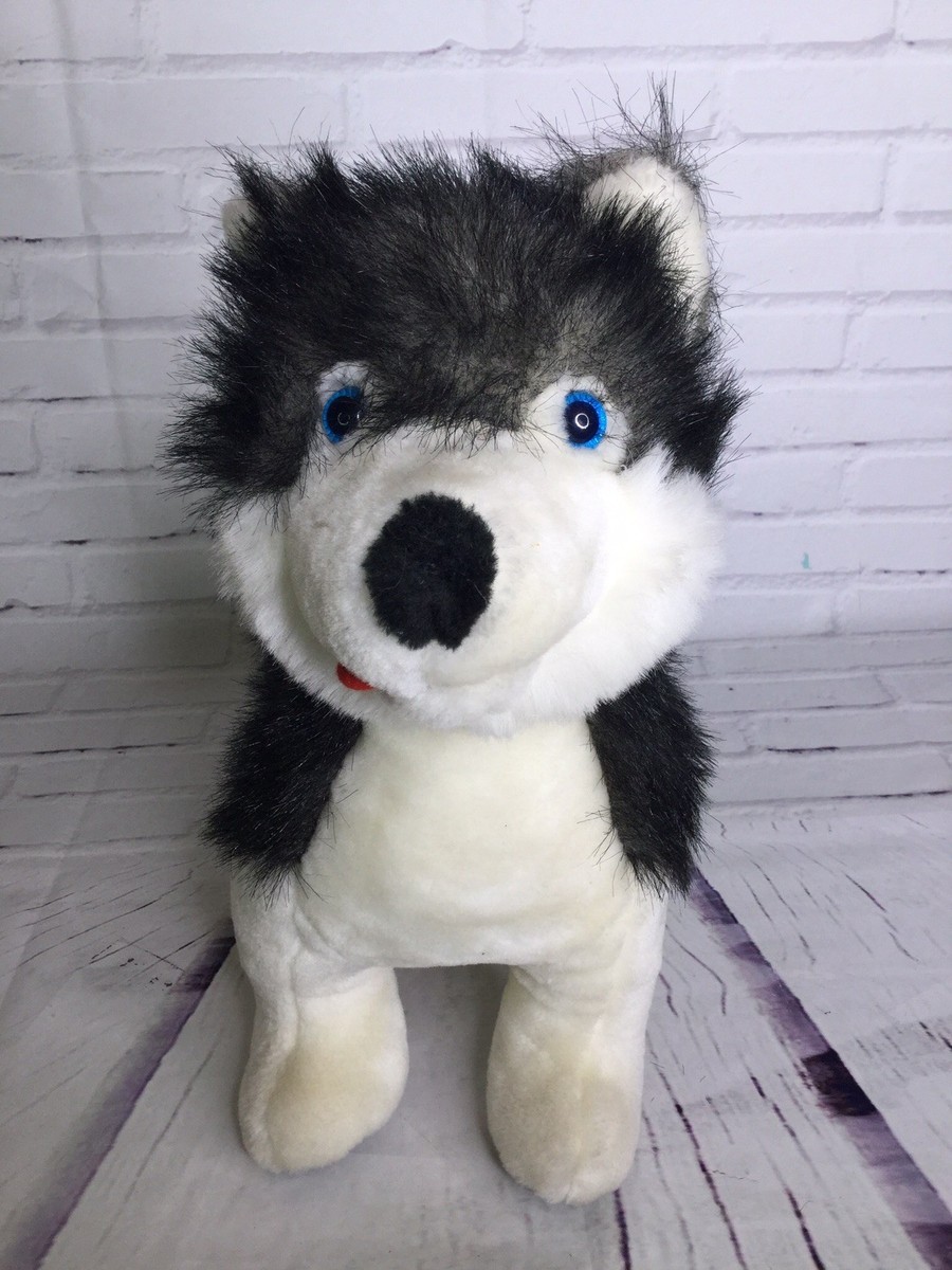 BJ Toy Co Siberian Husky White Gray Black Dog Large Plush