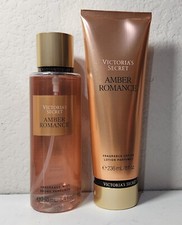 Victoria's Secret Amber Romance Fragrance Mist  Fragrance Lotion 2 pc Set 