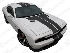 Dodge Challenger Rally Double T-Stripes Decals 2008 2009 2010 Pro Motor