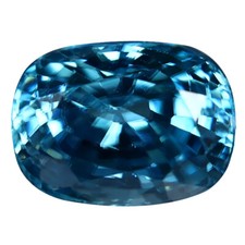 4.31 ct Fabulous Cushion Cut 9 x 7 mm Cambodian Blue Zircon Loose Gemstone
