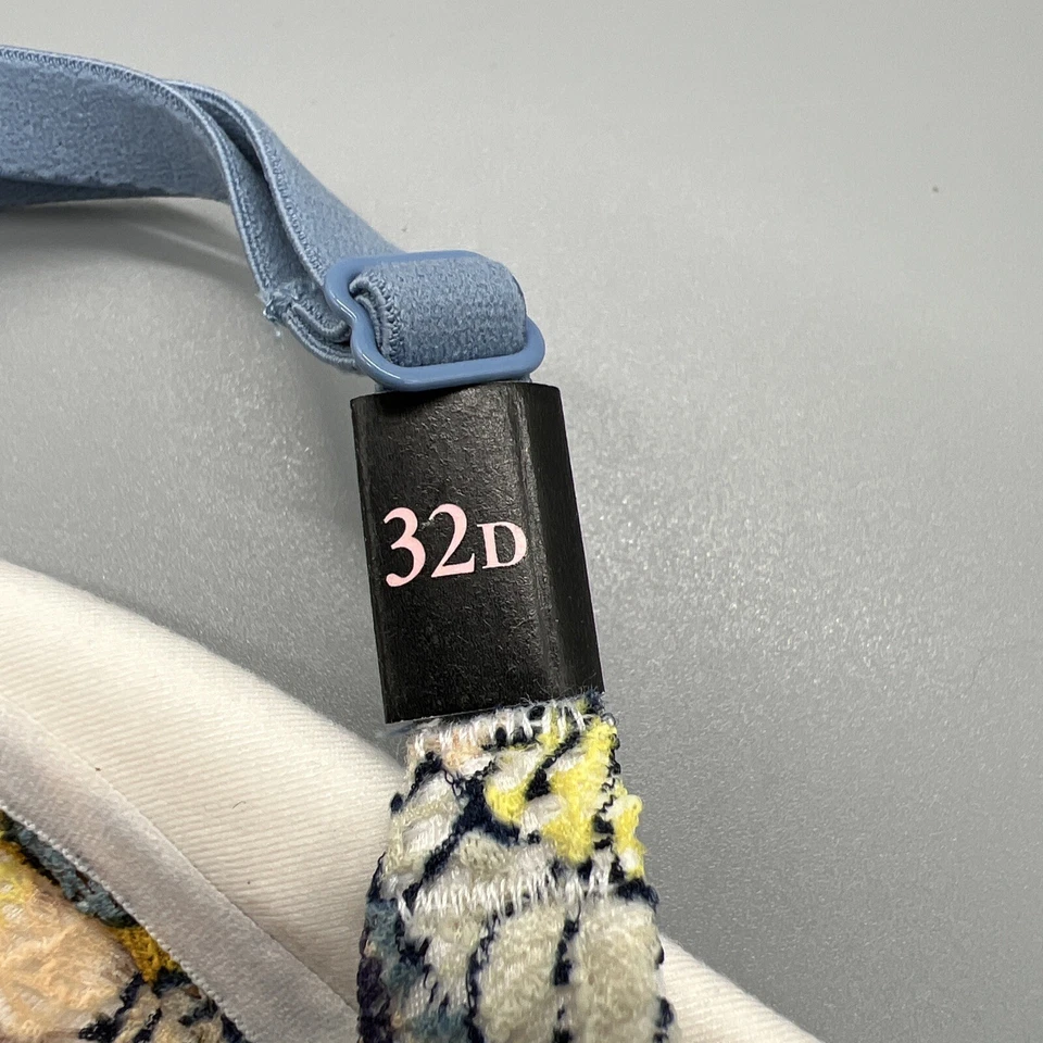 Victorias Secret Blue Yellow Paisley Bra Womens Sz 34C NWT - Image 3 of 4