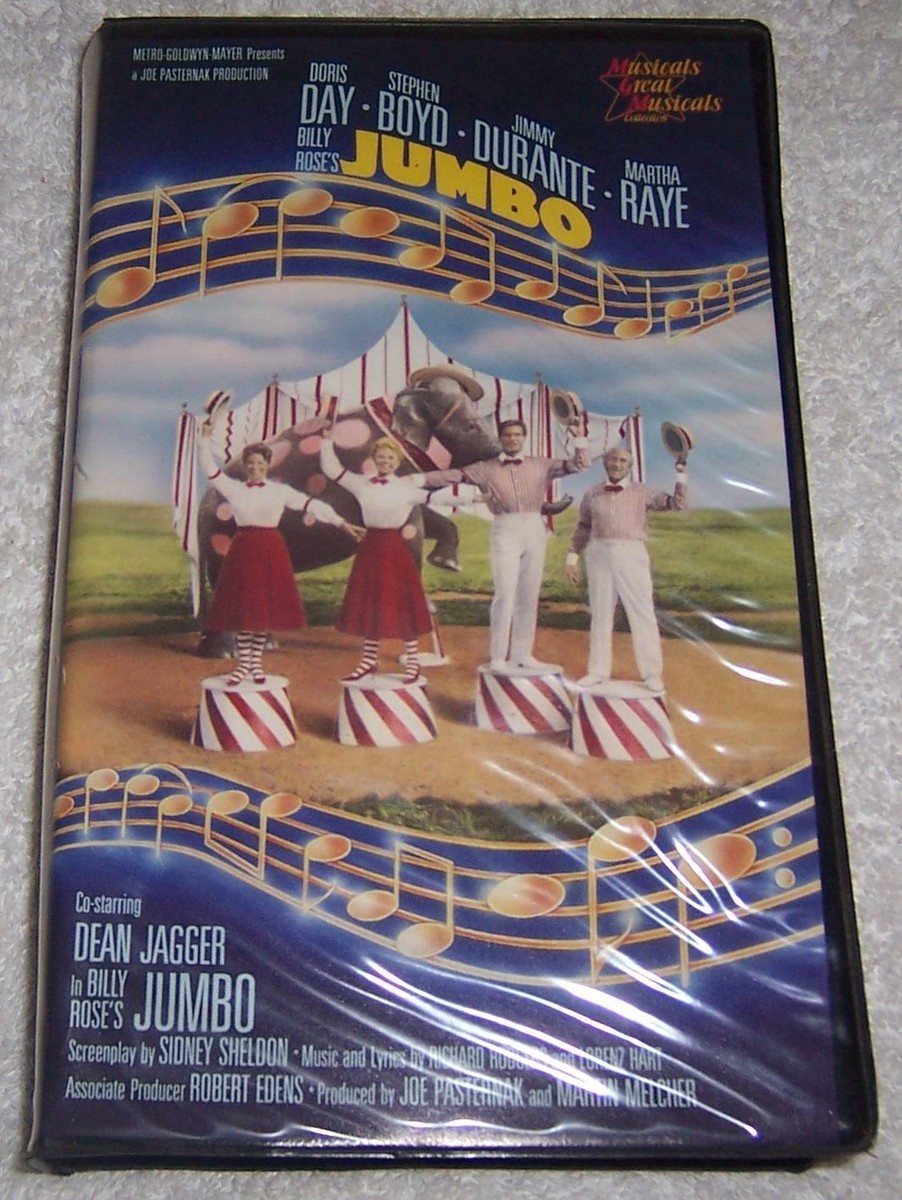 Jumbo VHS Video Doris Day Stephen Boyd Jimmy Durante Martha