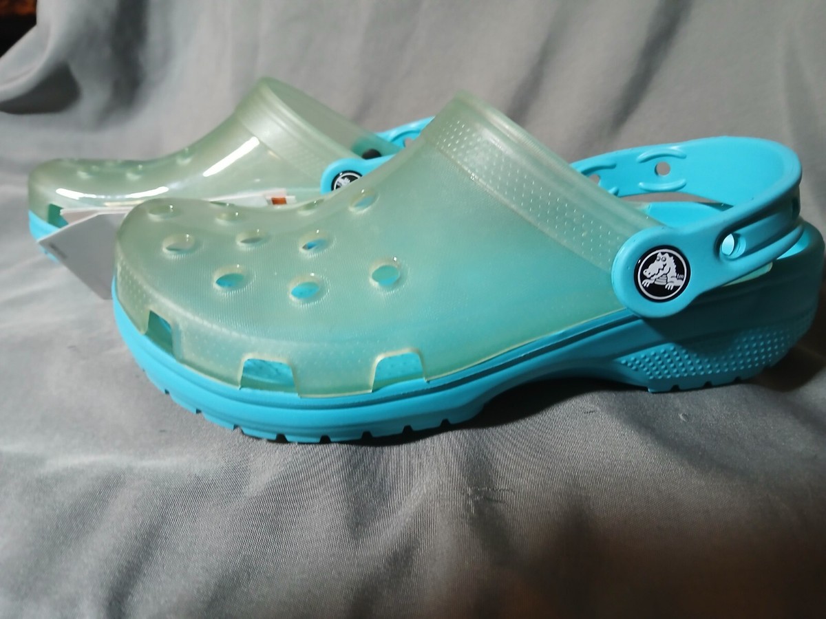 Crocs Classic Translucent Blue Clog M4/W6 | eBay