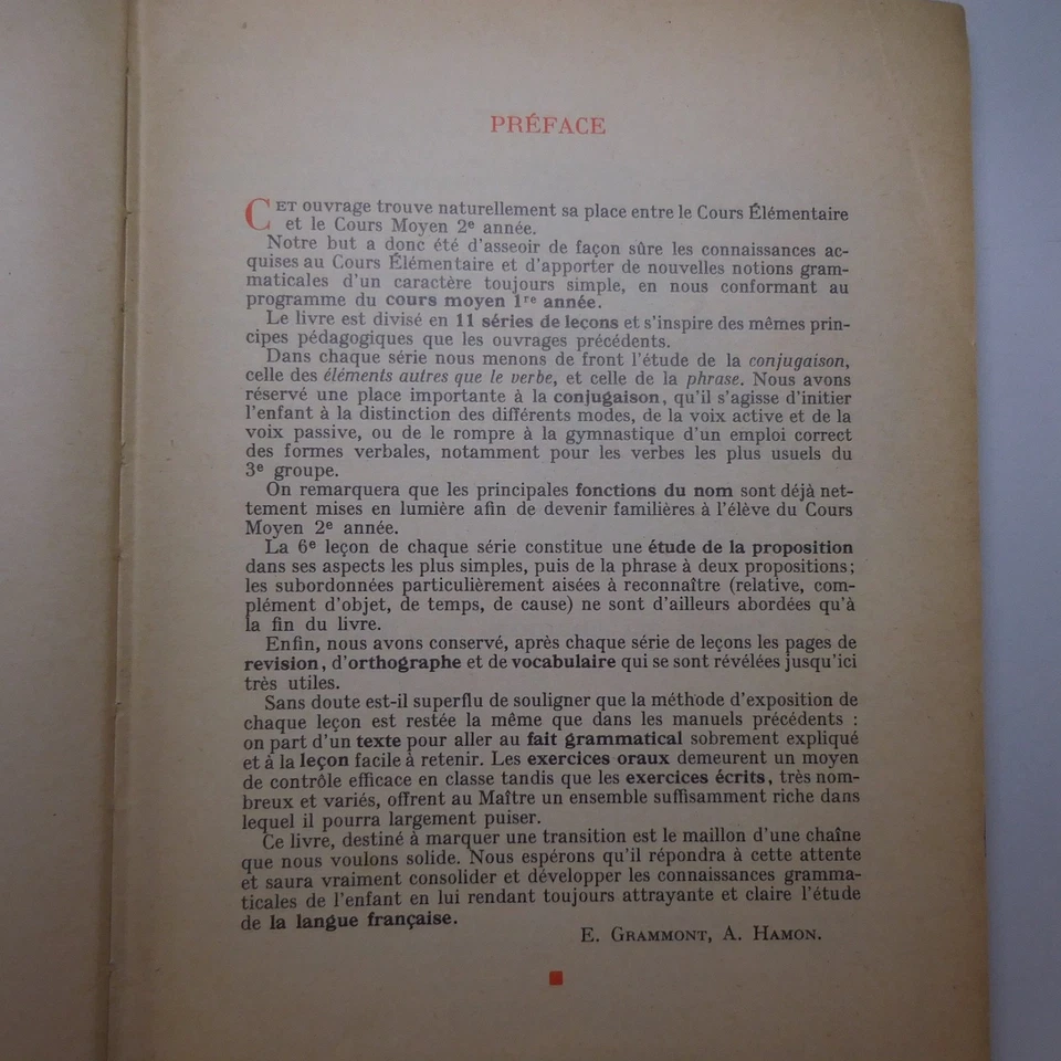 N25.123 Gramática Francesa Curso Medio 1Er Año 1958 Grammont Hamon Ilustrado - Imagen 4 de 4
