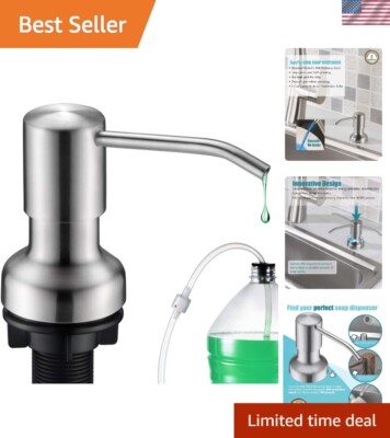 Sleek Kitchen Soap Dispenser Kit with 47'' Anti-Leak Tube - Perfect for Any Home