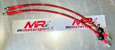 Kit 2 tubi freno aeronautici Fiat 500 Abarth 1.4 T-Jet treccia ROSSO ANT STD