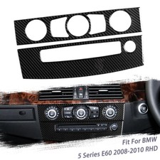 Carbon Fiber Interior AC+CD Panel Cover Trim For BMW 5 Series E60 2008-10 Best