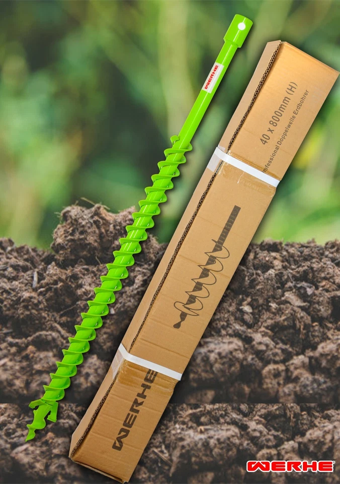 40mm Doppelwelle Erdbohrer HEX Adapter Erdlochbohrer Pfahlbohrer Bohrer - Bild 2 von 4