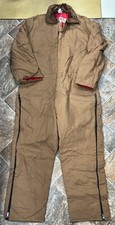 Vintage Walls Blizzard-Pruf Brown Coveralls Quilt Lined Men  s XL Regular USA