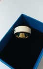 Cream Enamel "FAITH" Yellow Gold Colored Band Ring in SIZE 9 UNISEX — photo 7