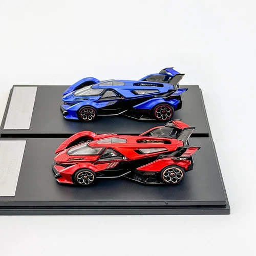 LMF 1:64 Lamborghini V12 VGT Car Model Alloy Diecast Display Gifts Red/blue - Picture 3 of 23