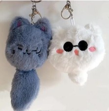 2Pcs Jujutsu Kaisen Gojo Satoru Geto Suguru Plush Doll Keychain Pendant Toy