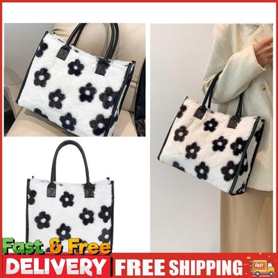 Modische Damen-Schultertasche mit Pelz große Handtasche lässig Achseltasche Herbst Winter Tasche