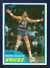 1981-82 Topps Marvin Webster #87 New York Knicks EXMT+