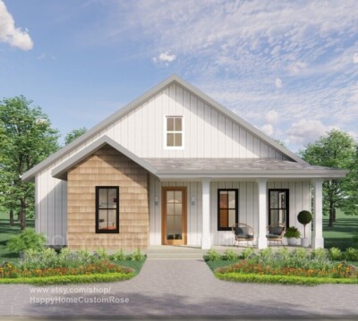 Modern Cottage Construction Plans - Modern Farmhouse 2 Bed 2 Bath ...