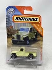 2019 MATCHBOX YELLOW '51 WILLYS JEEP PICKUP 4x4, CONSTRUCTION #15/20, MBX #31
