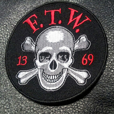 SONS OF OUTLAW  F.T.W SKULL BONES 13-69 BIKER ANARCHY GANG FTW PATCH 