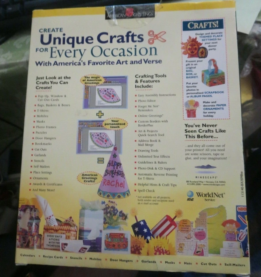 American Greetings CRAFTS for Windows 95/98 PC Box set factory sealed - Image 2 of 3