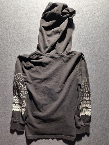 Adidas Boys' Long Sleeve Cotton Bos Logo Hooded T-Shirt Youth 6 - Picture 5 of 7