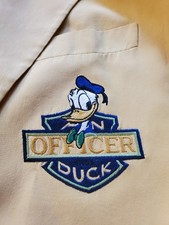 Rare Vintage 90s Yellow Iceberg X Disney Donald Duck Silk Blazer Coat Large 50
