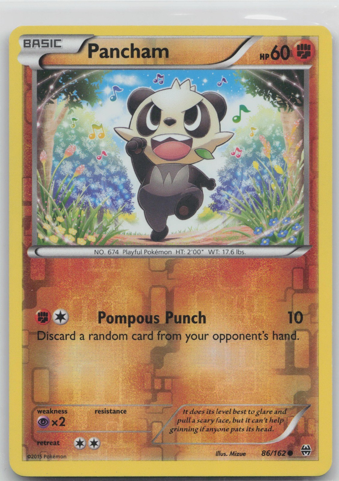 Pancham Common Fighting XY - BREAKthrough 86/162 LP 2015 Mizue Reverse Holo