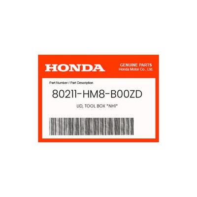 Honda Genuine Lid, Tool Box *Nh1* - 80211-Hm8-B00Zd