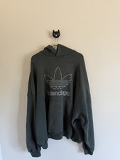Sudadera con capucha Balenciaga Adidas de gran tamaño con logotipo verde