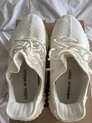 Adidas Yeezy Boost 350 V2 Cream Triple White Low Sneakers Size 8.5 CP9366
