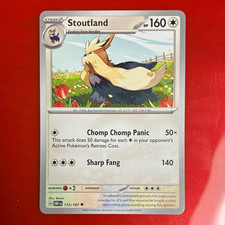 Pokémon TCG Stoutland 172/197 SV03 Uncommon Regular EN HP160 Obsidian Flames
