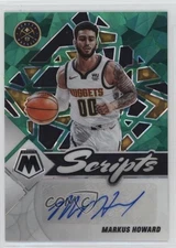 2021-22 Panini Mosaic Scripts Green Ice Prizm Markus Howard #SC-MKH Auto