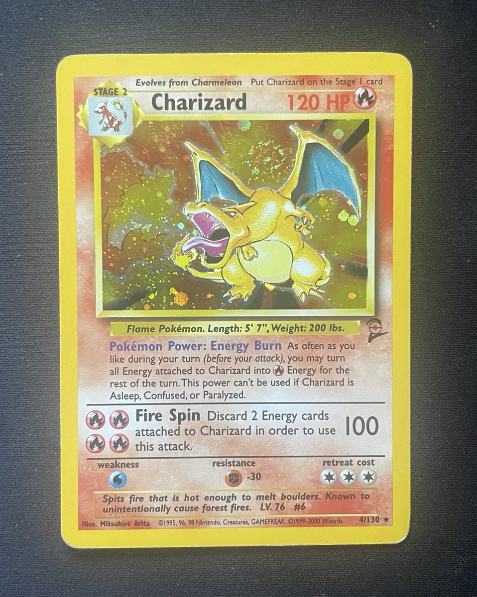 Charizard Holo 4/130 LP+ Base Set 2 Pokemon TCG | eBay