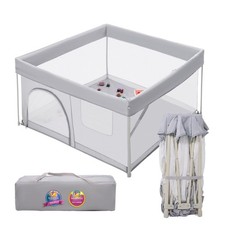 Babelio Foldable Baby Playpen 46" 46", Snap-Play Portable Playard for Babie...